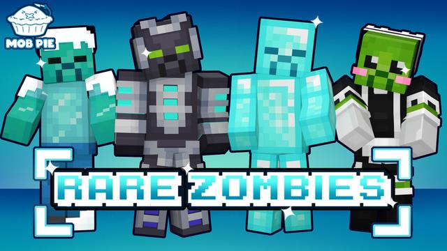 Thumbnail of the Minecraft Bedrock Marketplace product Rare Zombies created by Mob Pie.