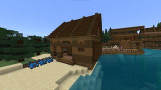 Screenshot of the Minecraft Bedrock Marketplace product Tropical Camping Resort created by Mob Pie.