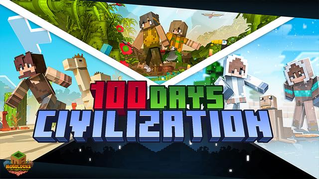 Thumbnail of the Minecraft Bedrock Marketplace product 100 Days Civilization created by MobBlocks.