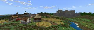 Panorama of the Minecraft Bedrock Marketplace product Advanced Lucky Block created by MobBlocks.