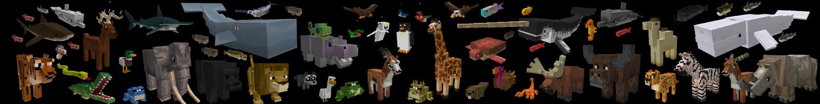 Panorama of the Minecraft Bedrock Marketplace product ANIMALS PLUS created by MobBlocks.