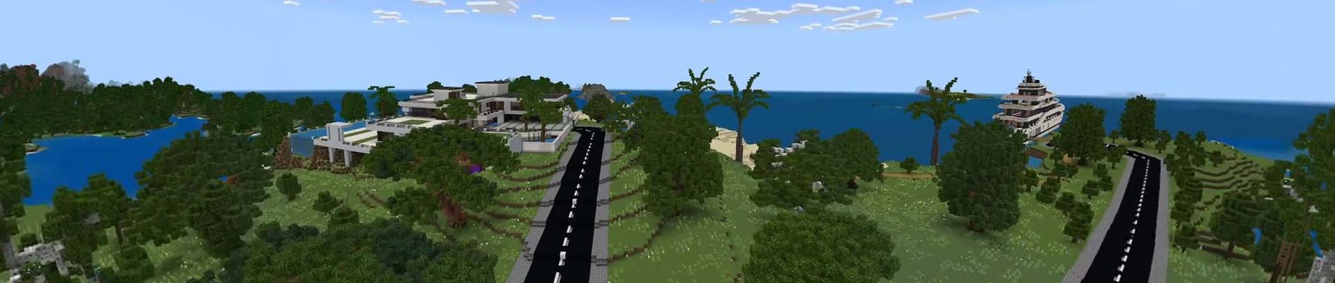 Panorama of the Minecraft Bedrock Marketplace product Bitcoin Billionaire created by MobBlocks.