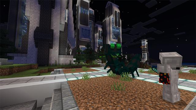 Screenshot of the Minecraft Bedrock Marketplace product Bug Attack created by MobBlocks.