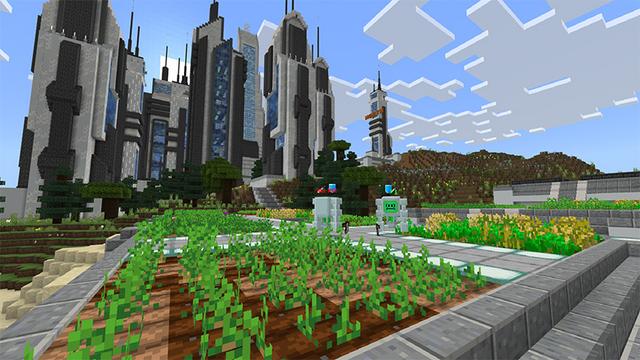 Screenshot of the Minecraft Bedrock Marketplace product Bug Attack created by MobBlocks.