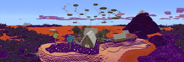 Panorama of the Minecraft Bedrock Marketplace product Candy Blast Parkour created by MobBlocks.