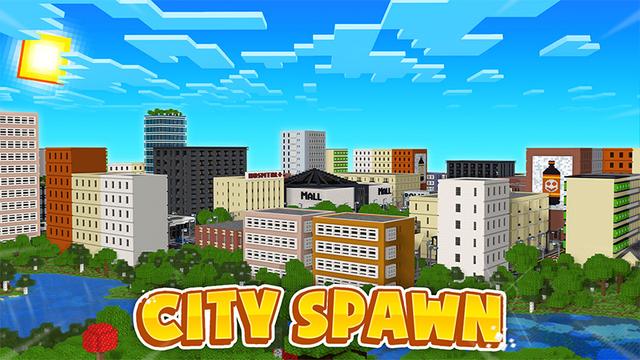 Thumbnail of the Minecraft Bedrock Marketplace product Stadt Spawn created by MobBlocks.