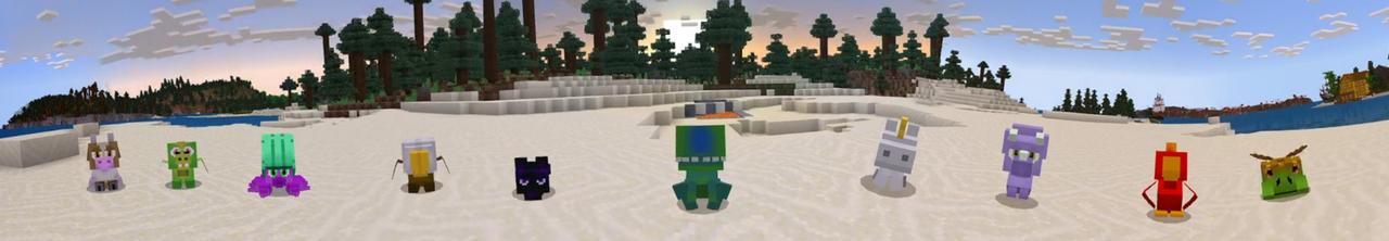 Panorama of the Minecraft Bedrock Marketplace product Cute Magic Pets created by MobBlocks.