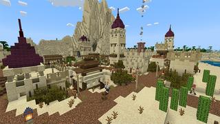 Screenshot of the Minecraft Bedrock Marketplace product Desert+ created by MobBlocks.