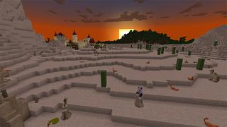 Screenshot of the Minecraft Bedrock Marketplace product Desert+ created by MobBlocks.