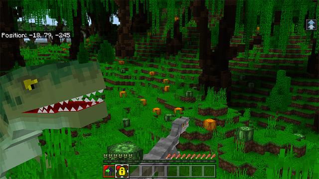 Screenshot of the Minecraft Bedrock Marketplace product Dino Morph created by MobBlocks.