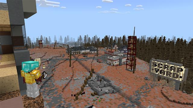 Screenshot of the Minecraft Bedrock Marketplace product Extreme Zombies created by MobBlocks.