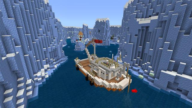 Screenshot of the Minecraft Bedrock Marketplace product Festive Parkour created by MobBlocks.