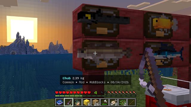 Screenshot of the Minecraft Bedrock Marketplace product Fishing + Add-On created by MobBlocks.