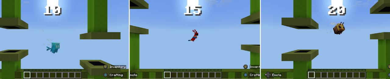 Panorama of the Minecraft Bedrock Marketplace product Flappy Mob created by MobBlocks.