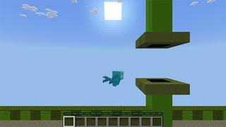 Screenshot of the Minecraft Bedrock Marketplace product Flappy Mob created by MobBlocks.