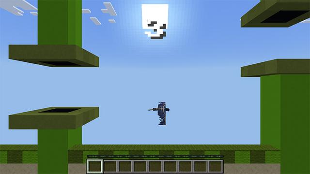 Screenshot of the Minecraft Bedrock Marketplace product Flappy Mob created by MobBlocks.