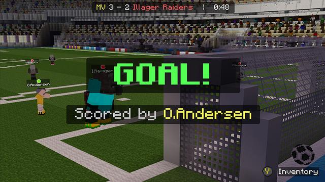 Screenshot of the Minecraft Bedrock Marketplace product FOOTBALL! created by MobBlocks.