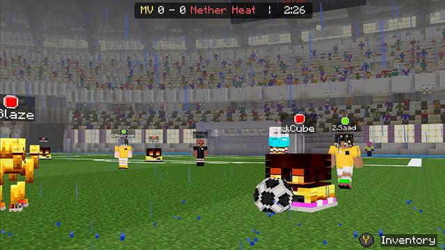 Screenshot of the Minecraft Bedrock Marketplace product FOOTBALL! created by MobBlocks.