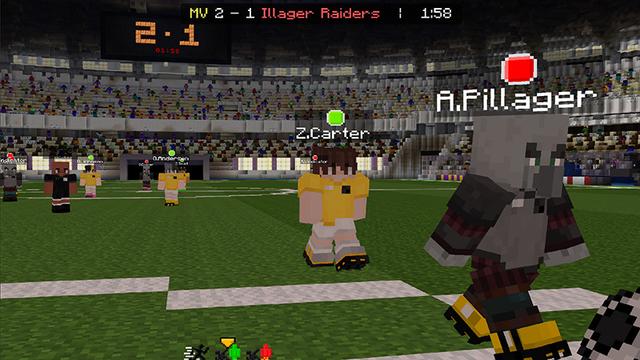 Screenshot of the Minecraft Bedrock Marketplace product FOOTBALL! created by MobBlocks.