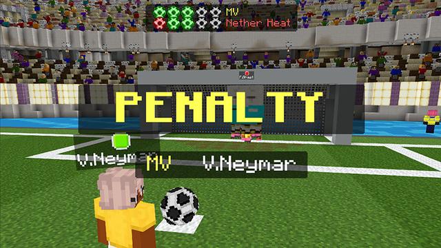 Screenshot of the Minecraft Bedrock Marketplace product FOOTBALL! created by MobBlocks.