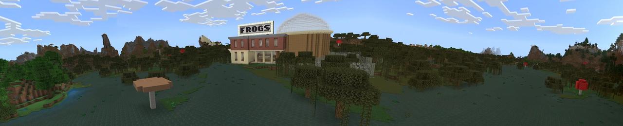 Panorama of the Minecraft Bedrock Marketplace product Frog Collector created by MobBlocks.