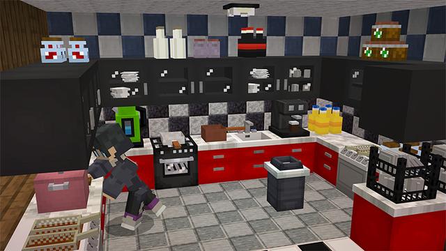 Screenshot of the Minecraft Bedrock Marketplace product Furniture + Add-On created by MobBlocks.