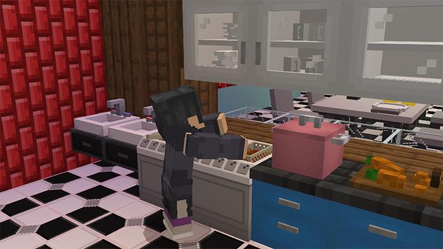 Screenshot of the Minecraft Bedrock Marketplace product Furniture + Add-On created by MobBlocks.