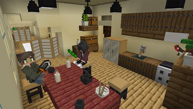 Screenshot of the Minecraft Bedrock Marketplace product FURNITURE SAKURA created by MobBlocks.