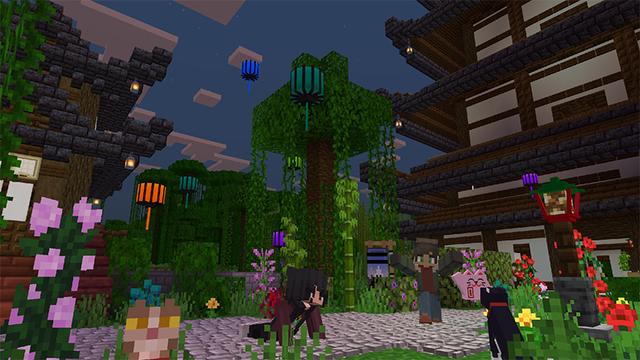 Screenshot of the Minecraft Bedrock Marketplace product FURNITURE SAKURA created by MobBlocks.