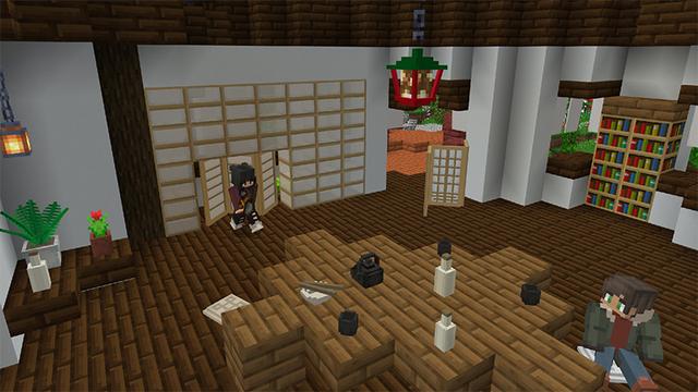 Screenshot of the Minecraft Bedrock Marketplace product FURNITURE SAKURA created by MobBlocks.
