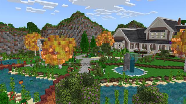 Screenshot of the Minecraft Bedrock Marketplace product FURNITURE SAKURA created by MobBlocks.
