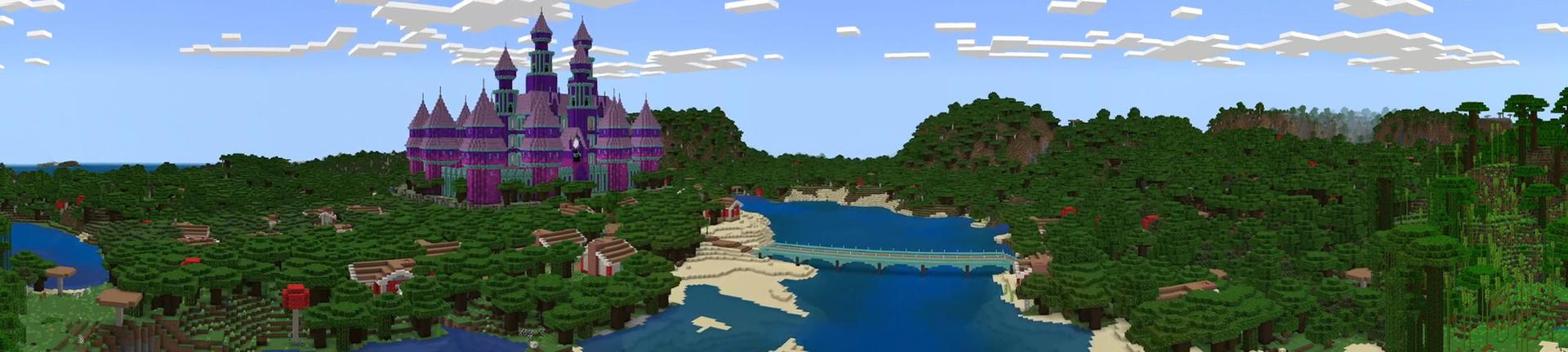 Panorama of the Minecraft Bedrock Marketplace product Fuzzy Kingdom created by MobBlocks.