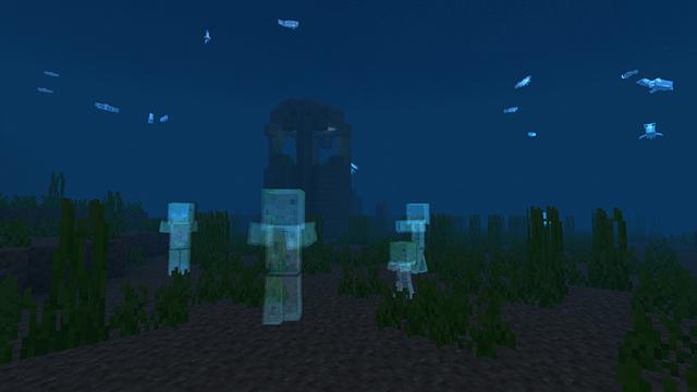 Screenshot of the Minecraft Bedrock Marketplace product Ghost Mobs created by MobBlocks.