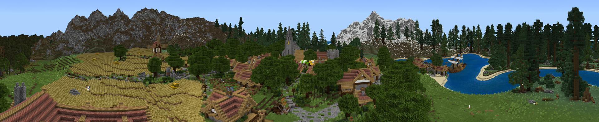 Panorama of the Minecraft Bedrock Marketplace product Goblins Hideout created by MobBlocks.