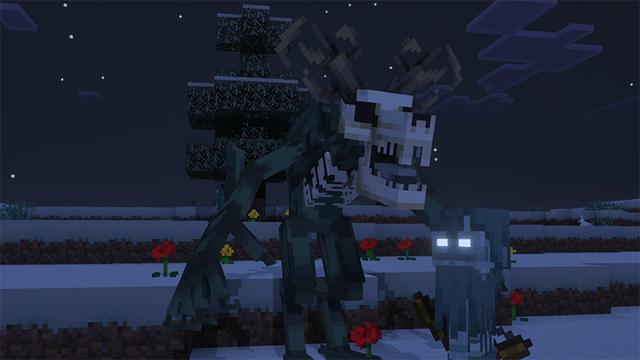 Screenshot of the Minecraft Bedrock Marketplace product Halloween Add-On created by MobBlocks.