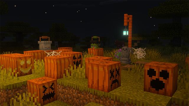 Screenshot of the Minecraft Bedrock Marketplace product Halloween Add-On created by MobBlocks.