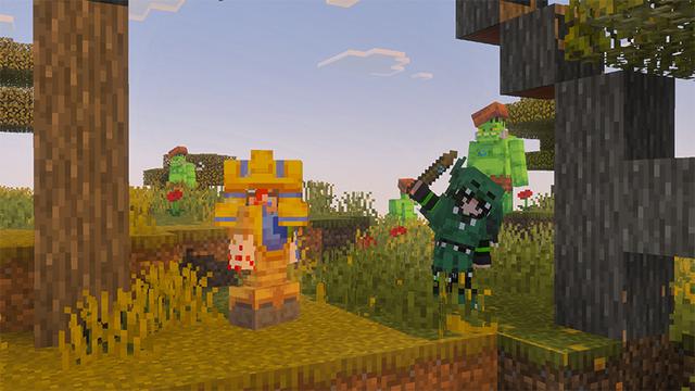 Screenshot of the Minecraft Bedrock Marketplace product Halloween Add-On created by MobBlocks.