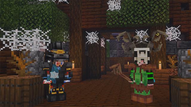 Screenshot of the Minecraft Bedrock Marketplace product Halloween Add-On created by MobBlocks.