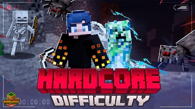 Thumbnail of the Minecraft Bedrock Marketplace product Hardcore Difficulty created by MobBlocks.