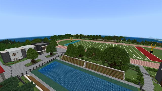 Screenshot of the Minecraft Bedrock Marketplace product High School Tycoon created by MobBlocks.