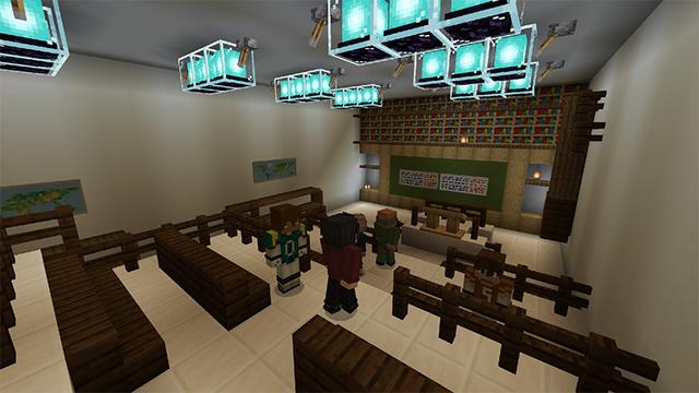 Screenshot of the Minecraft Bedrock Marketplace product High School Tycoon created by MobBlocks.