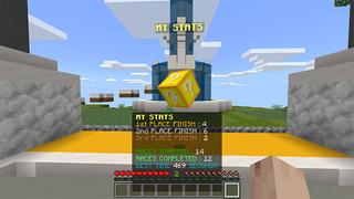 Screenshot of the Minecraft Bedrock Marketplace product Lucky Block Race created by MobBlocks.