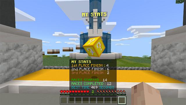 Screenshot of the Minecraft Bedrock Marketplace product Lucky Block Race created by MobBlocks.