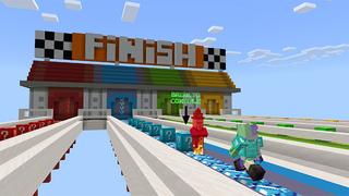 Screenshot of the Minecraft Bedrock Marketplace product Lucky Block Race created by MobBlocks.