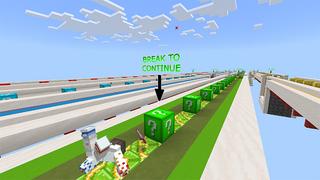 Screenshot of the Minecraft Bedrock Marketplace product Lucky Block Race created by MobBlocks.
