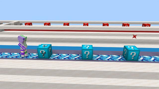 Screenshot of the Minecraft Bedrock Marketplace product Lucky Block Race created by MobBlocks.