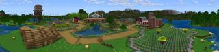 Panorama of the Minecraft Bedrock Marketplace product Lucky Block! created by MobBlocks.