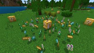 Screenshot of the Minecraft Bedrock Marketplace product Lucky Block! created by MobBlocks.