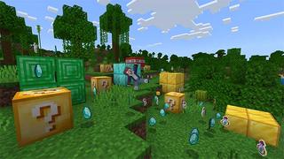 Screenshot of the Minecraft Bedrock Marketplace product Lucky Block! created by MobBlocks.