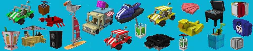 Panorama of the Minecraft Bedrock Marketplace product Luxury Summer created by MobBlocks.